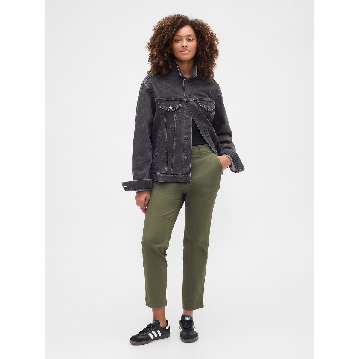 GAP - Pantalón Mujer Khaki Verde Gap