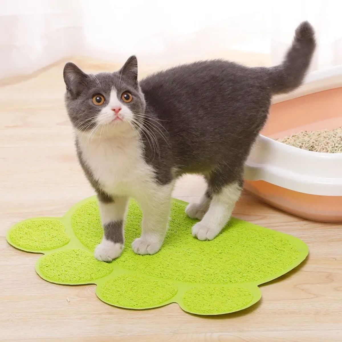 HOOPET - Alfombrilla Para Mascotas Perro O Gato Con Diseño De Patita