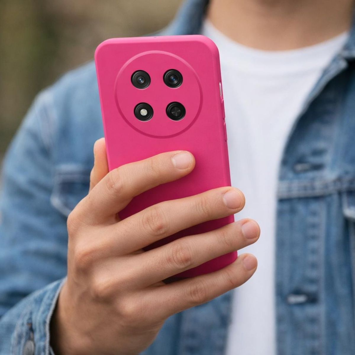 GENERICO - Carcasa Funda Para Honor Magic8 Lite Silicona Fucsia