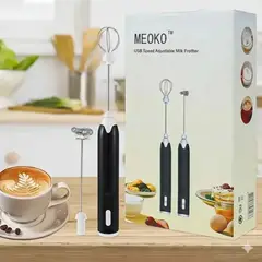 GENERICO - Mini Batidor Recargable 2 Velocidades Café Huevo Negro