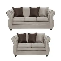 BLACK FACTORY - Juego de Living 3 2 Emili Beige