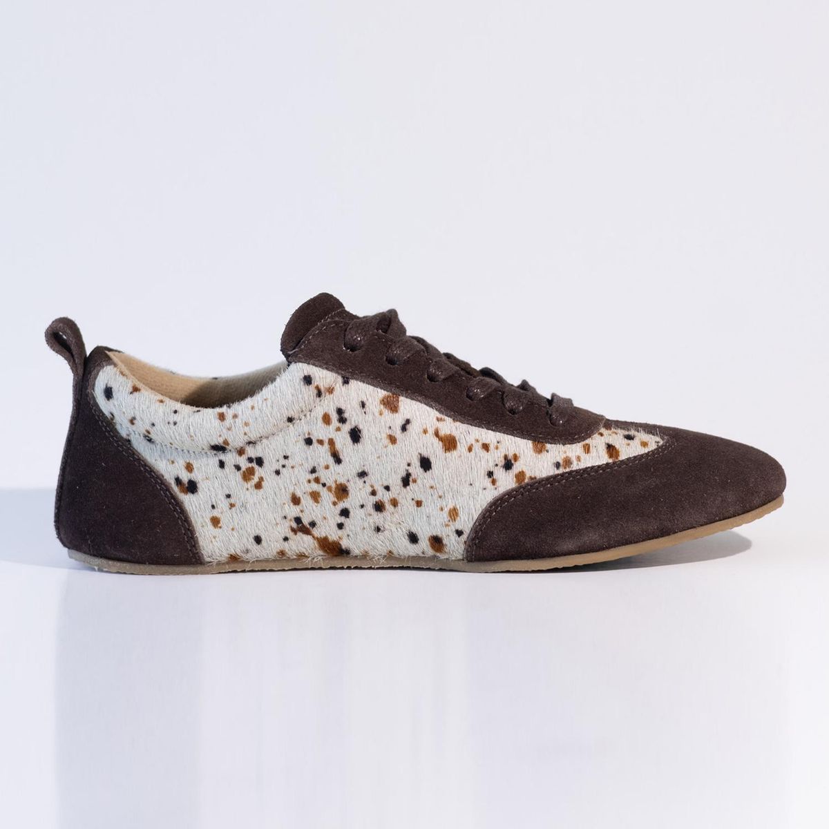 GIANI DAFIRENZE - Zapatilla Cuero Mujer Eneldo Café Print