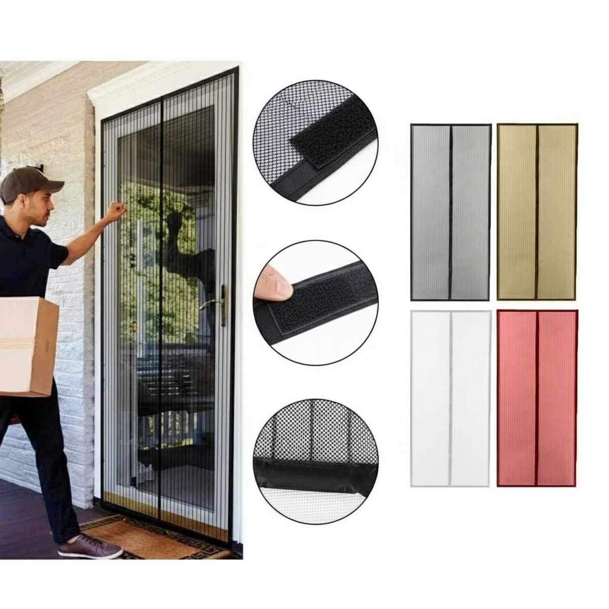 Malla Anti Mosquito Magnética Para Puertas 210x100cm Surtida, marca GENERICO - Foto Principal