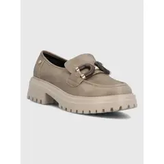 HUSH PUPPIES - Mocasin Cuero Mujer Botana Café
