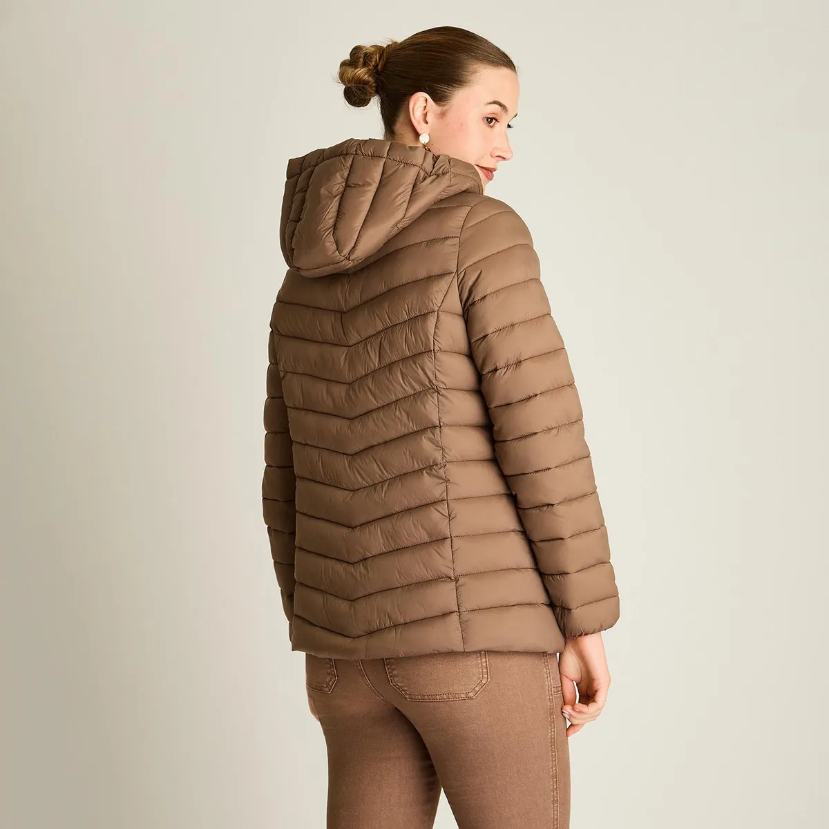 LORENZO DI PONTTI - Parka Corta con Gorro Desmontable Diseño Quilted