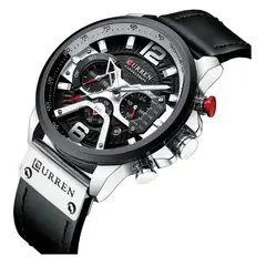 CURREN - Reloj 8329 Negro Hombre Elegante Lujo