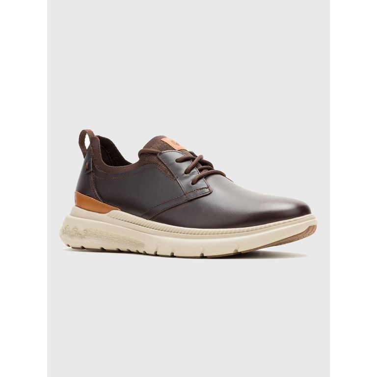 Zapato Cuero Hombre Excel Laceup Café