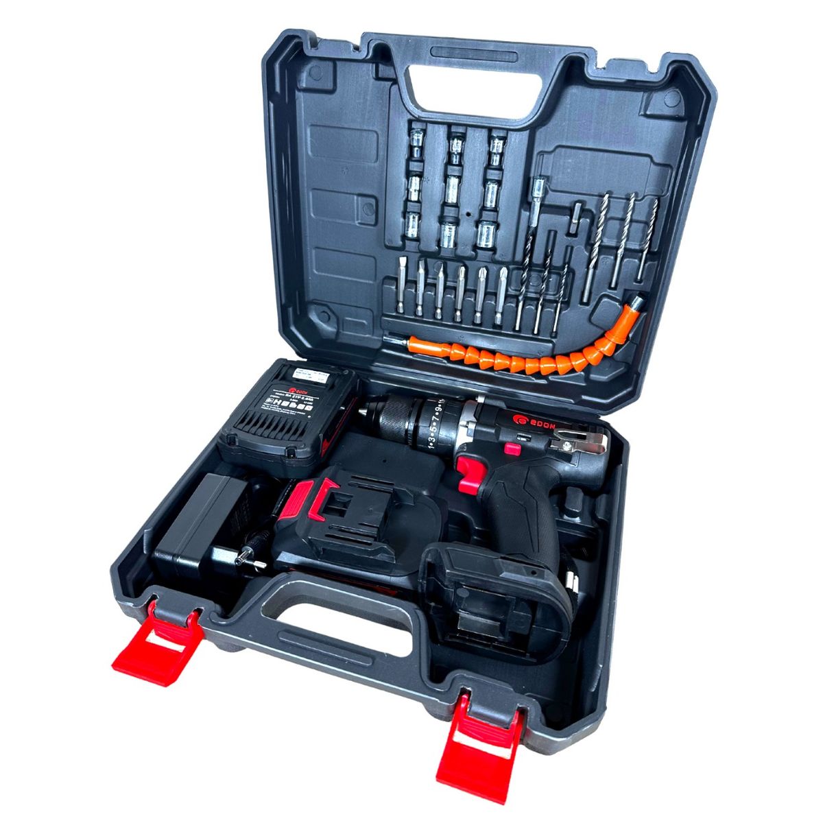 GENERICO - Taladro inalámbrico atornillador Edon 10mm 21V + 2 baterías