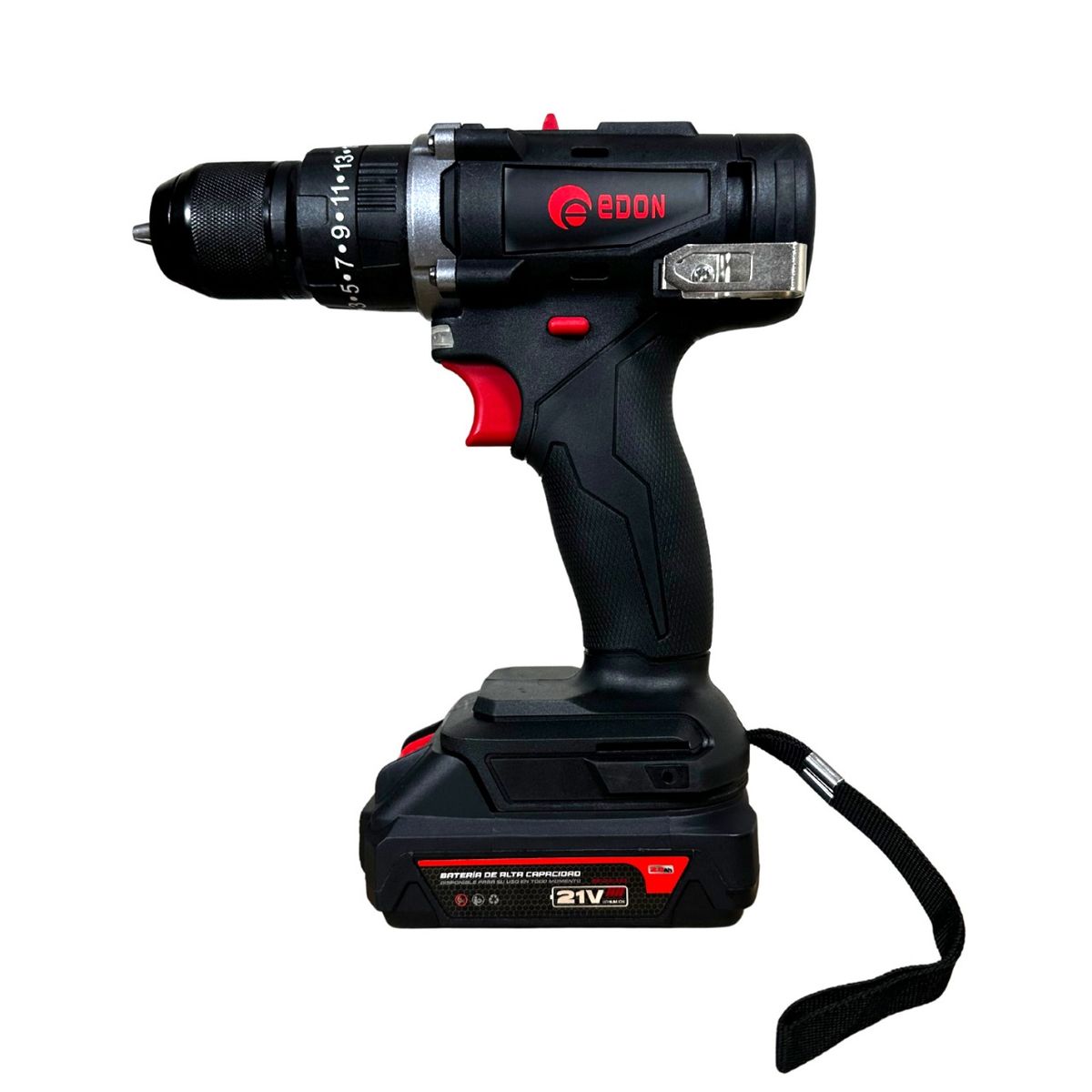 GENERICO - Taladro inalámbrico atornillador Edon 10mm 21V + 2 baterías