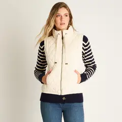 LORENZO DI PONTTI - Parka Beige Sin Mangas Acolchada con Forro