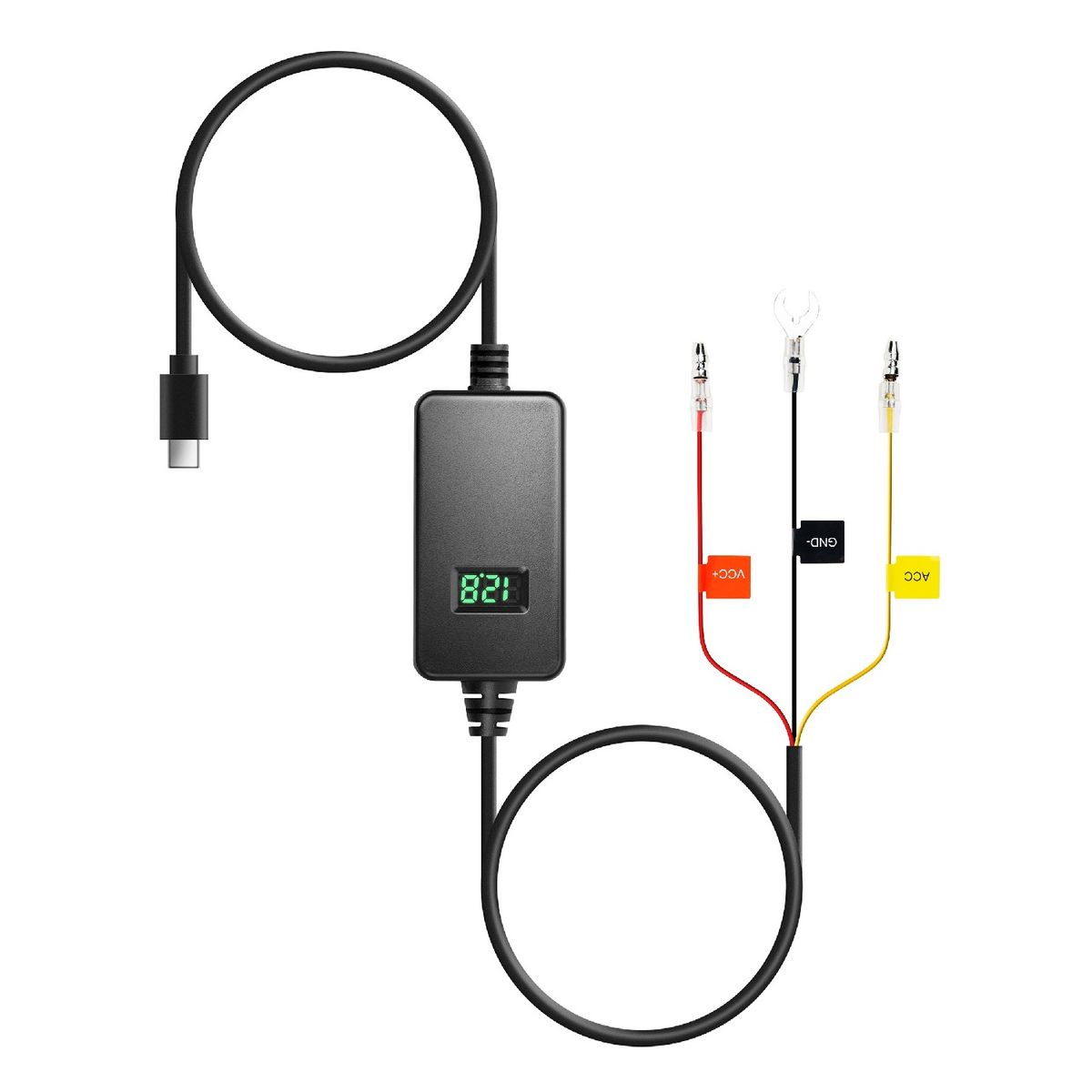 70MAI - Kit de Cableado Energía Ajustable 70mai UP06 Tipo-C 1230V  Parking 24H con Monitor de Voltaje