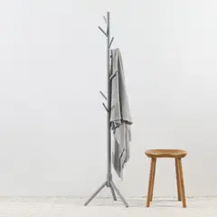 TENDENCIA HOME - Perchero colgador de madera haya color gris