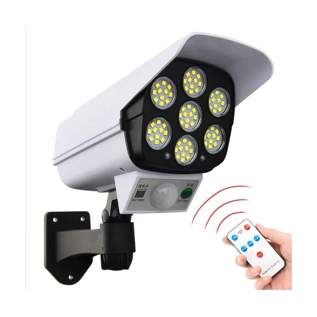 GENERICO - FOCO SOLAR TIPO CAMARA SENSOR DE MOVIMIENTO INTERIOR EXTERIOR 150W
