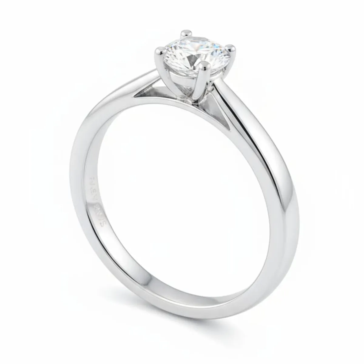 JOYAS LANDEROS - Anillo Solitario Plata Italiana 925 con Circón de Alta Calidad
