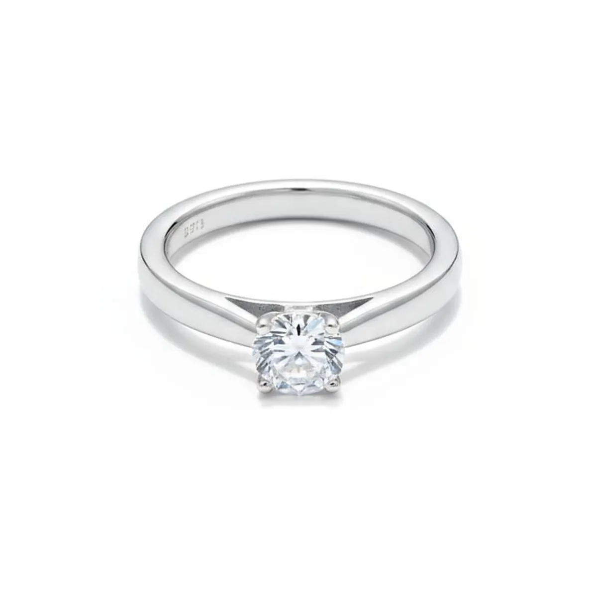 JOYAS LANDEROS - Anillo Solitario Plata Italiana 925 con Circón de Alta Calidad