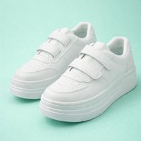 ZAPATILLAS BLANCAS CON VELCRO URBANAS MUJER