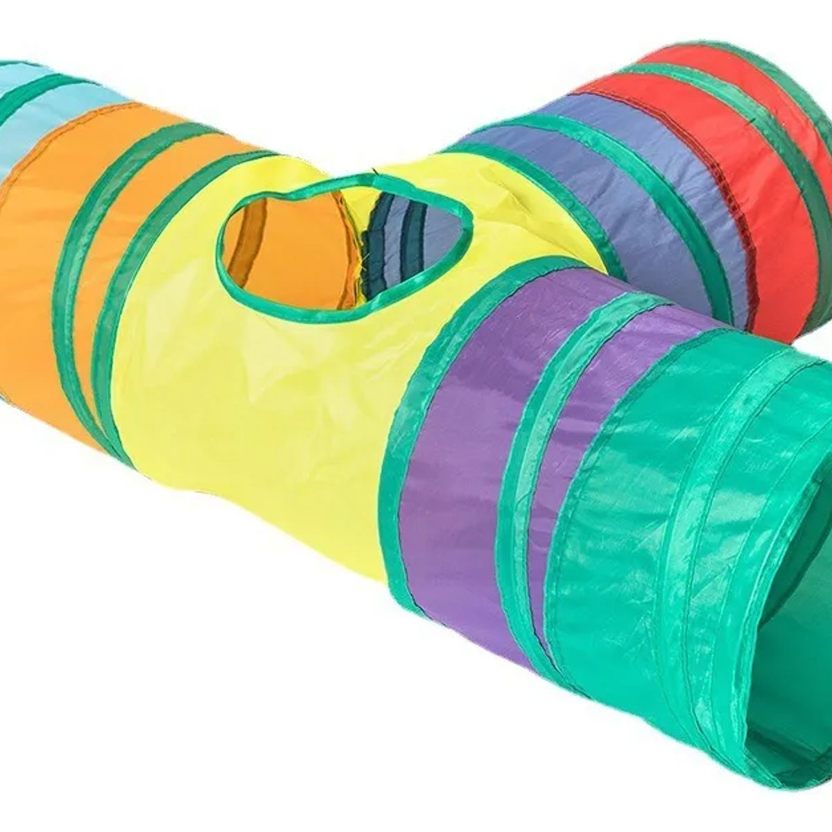 HOOPET - Túnel Divertido Multicolor Para Gatos Con 4 Salidas Amarillo