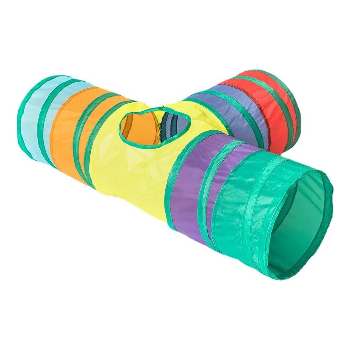 HOOPET - Túnel Divertido Multicolor Para Gatos Con 4 Salidas Amarillo