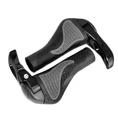 GENERICO - Puños Con Cachos Ajustables Ergonómico Bicicleta Mango Negro