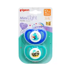 PIGEON - Chupete Odontológico Mini Light Talla L 2 Un Azul-Verde