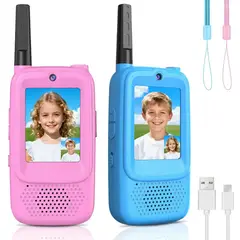 GENERICO - Walkie Talkies Radios Para Niños Con Videollamada 2 Piezas Azul/rosa BELUG