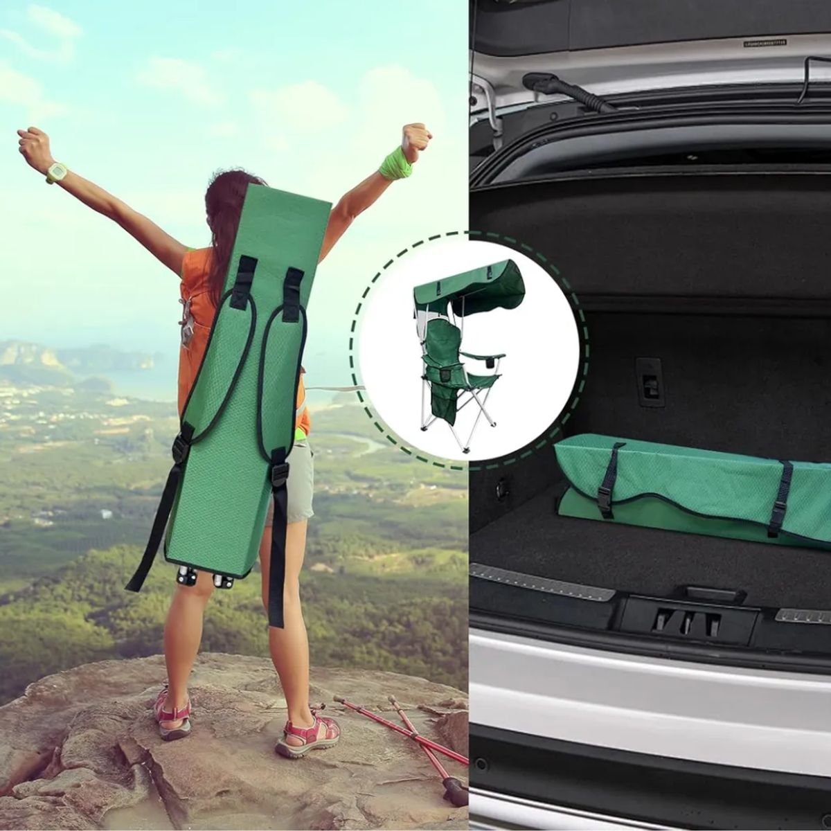 PEQUI - Silla Camping Plegable con Techo