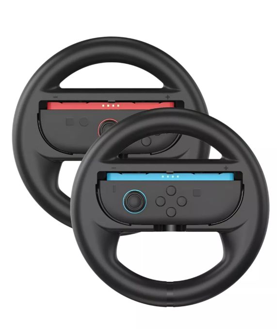 GENERICO Mini Volante Compatible Con Joy-con De Nintendo Switch 2 Negro