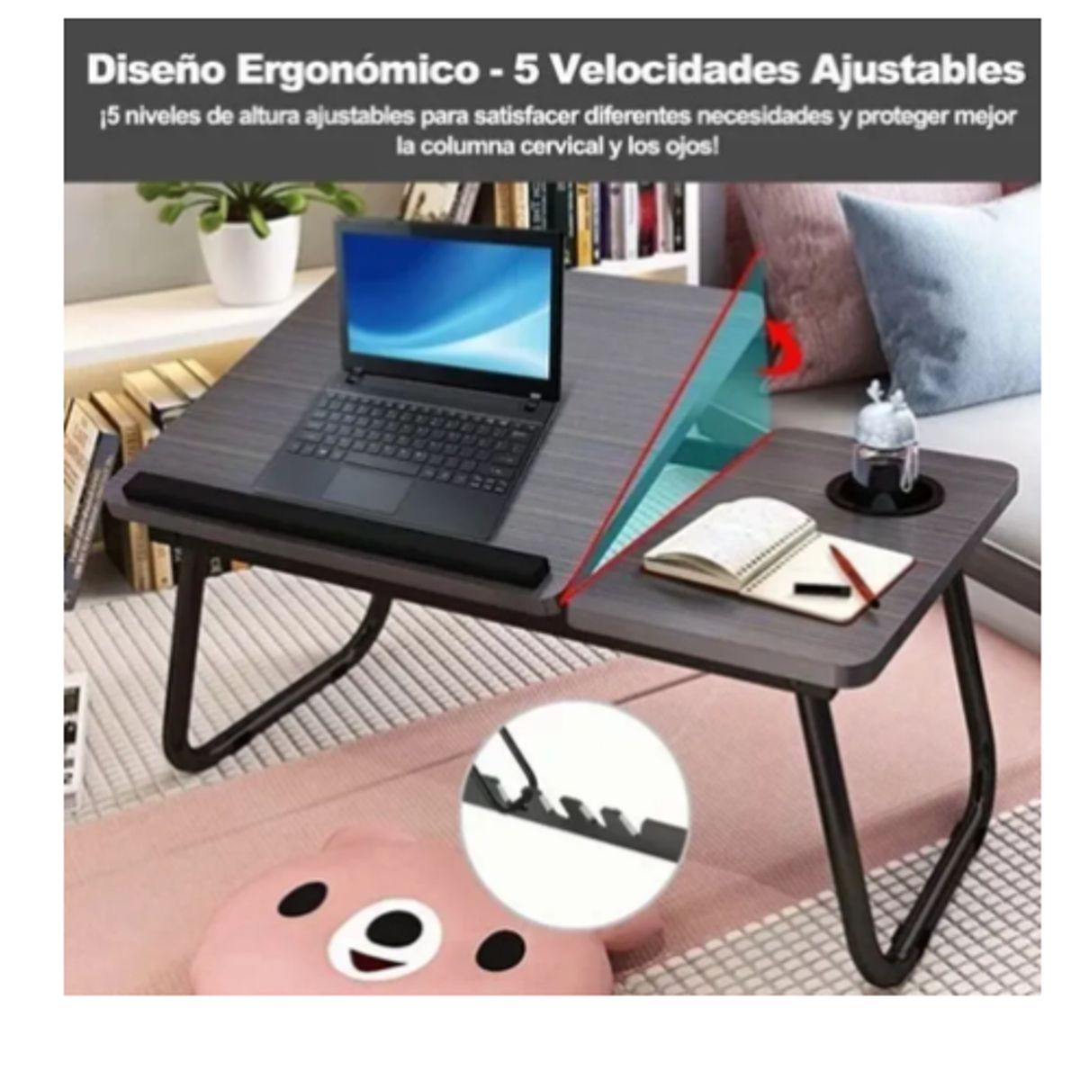 GENERICO - Mesa soporte Portátil Plegable Para Laptop Altura Ajust