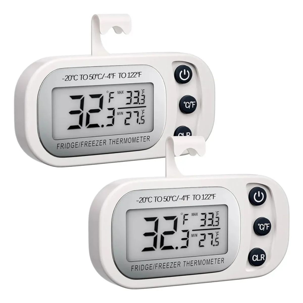 GENERICO - 2pcs Termómetro Para Heladera Digitales Para Cocina 2pcs Blanco BELUG