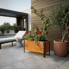 GENERICO - Jardinera Macetero de Madera Estilo Industrial