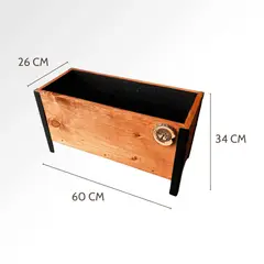 GENERICO - Jardinera Macetero de Madera Estilo Industrial