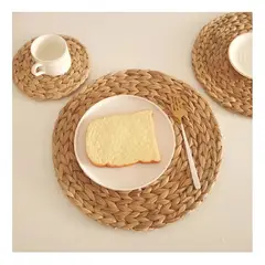 GENERICO - Individual Circular Rustico Jacinto Para Cubiertos 25x25cm