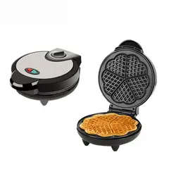 GENERICO - Máquina de waffles corazón sandwish teflon antiaherente 5 porciones