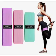GENERICO - Kit 3 Bandas Elasticidad Alta Resistencia Hip Mini Band Ejercicios Gimnasio