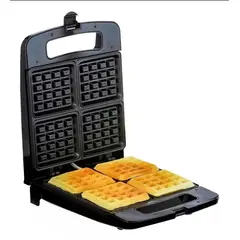GENERICO - Máquina de waffles cuadruple 4 porciones grandes sandwish