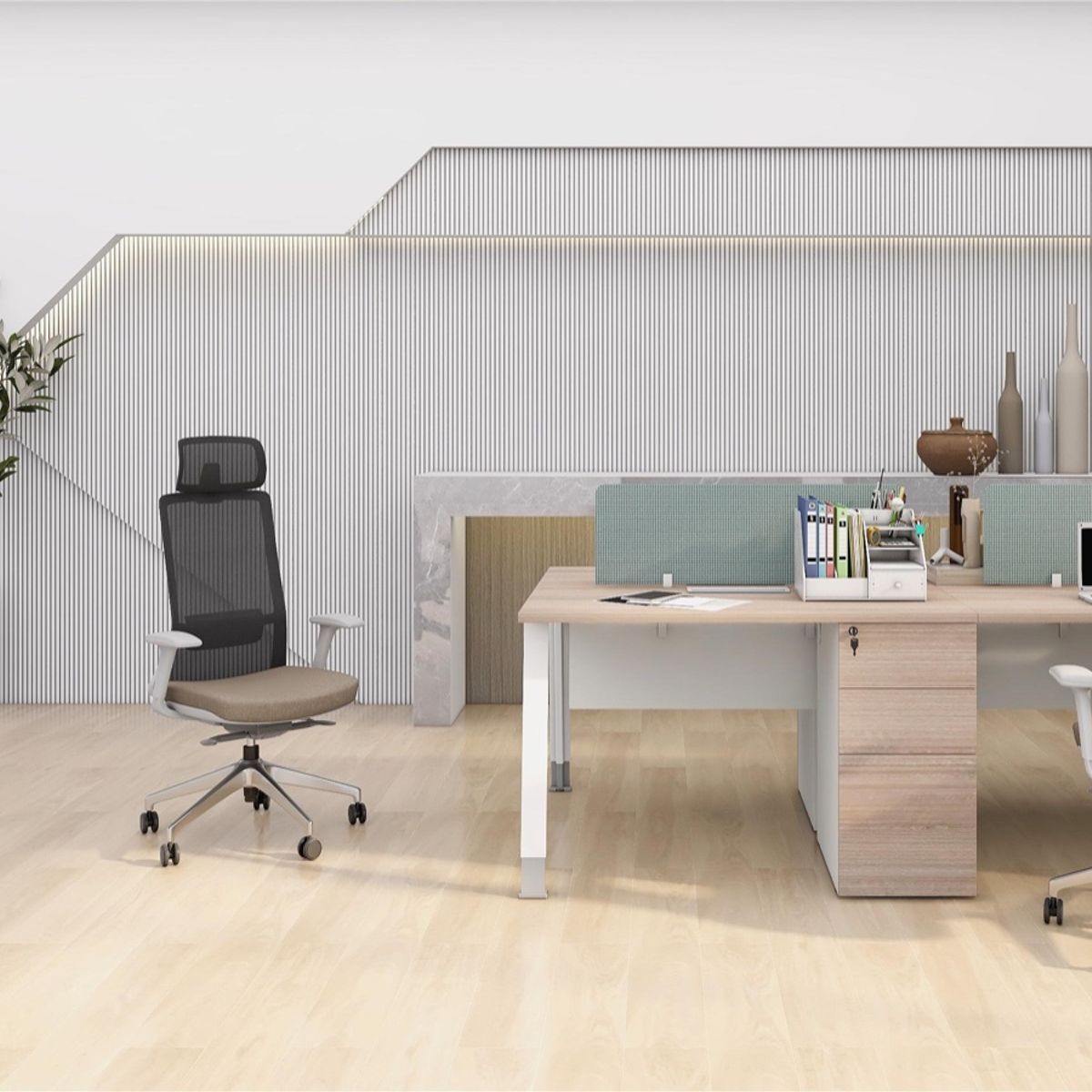 TENDENCIA HOME - Silla de escritorio ergonómica modelo Polestar base aluminio