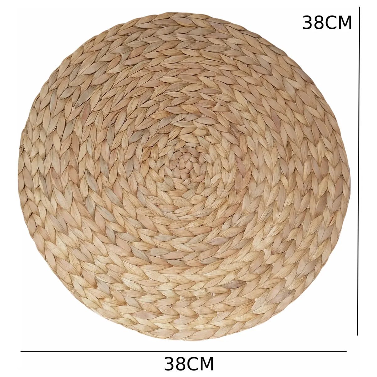 GENERICO - Set 2 Individual Circular Rustico Jacinto Cubiertos 38x38cm