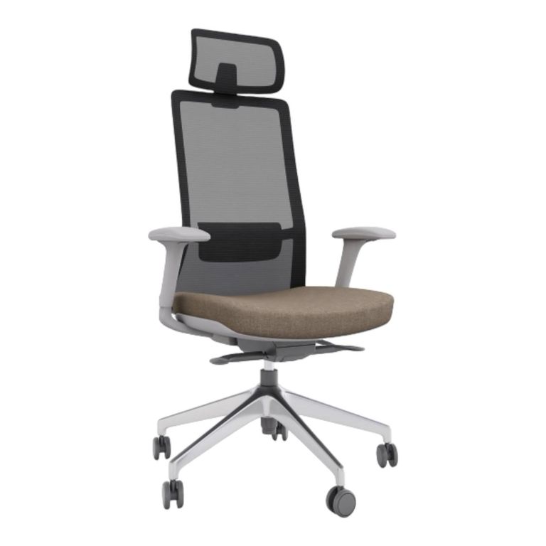 Silla de escritorio ergonomica modelo Polestar base aluminio Arena