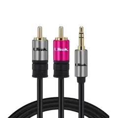 ULINK - Cable de Audio 3.5mm a 2 RCA de 1.8 mts - Alta Fidelidad