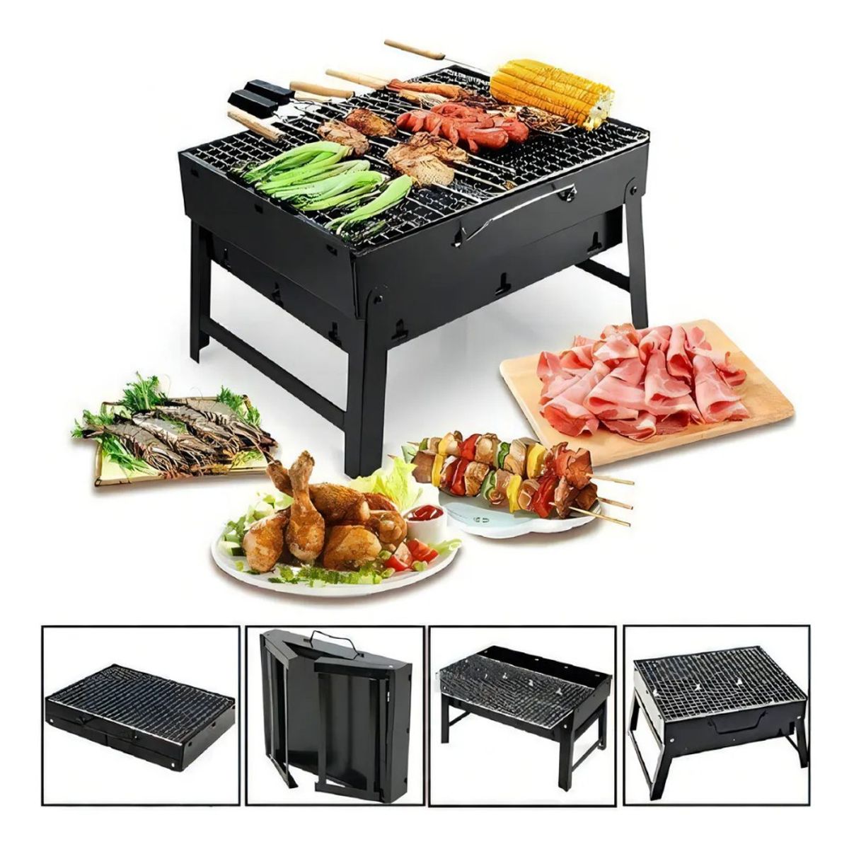 GENERICO - Mini Parrillera Plegable De Carbon Portatil Parrillera BELUG.