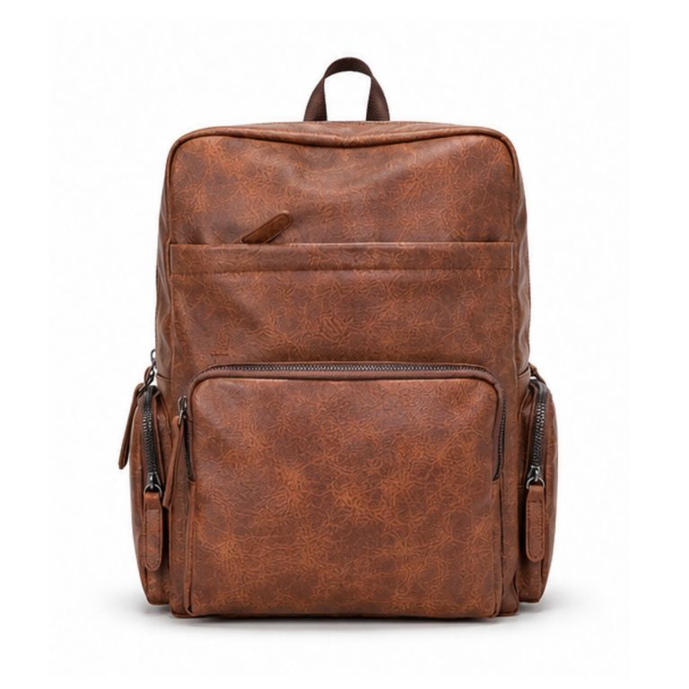 Bolso Mochila Ecocuero Unisex Berlin Cafe TALLA UNICA