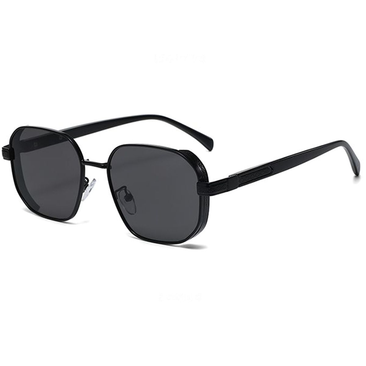 POLASUP - POLASUP lentes gafas de sol para uso diario Acabado de espejo negro con patillas con vetas de madera