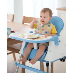 GENERICO - Silla de Comer Multifuncional para Bebé 3 en 1 Azul