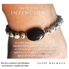GENERICO - Pulsera con Piedra Jaspe Dálmata
