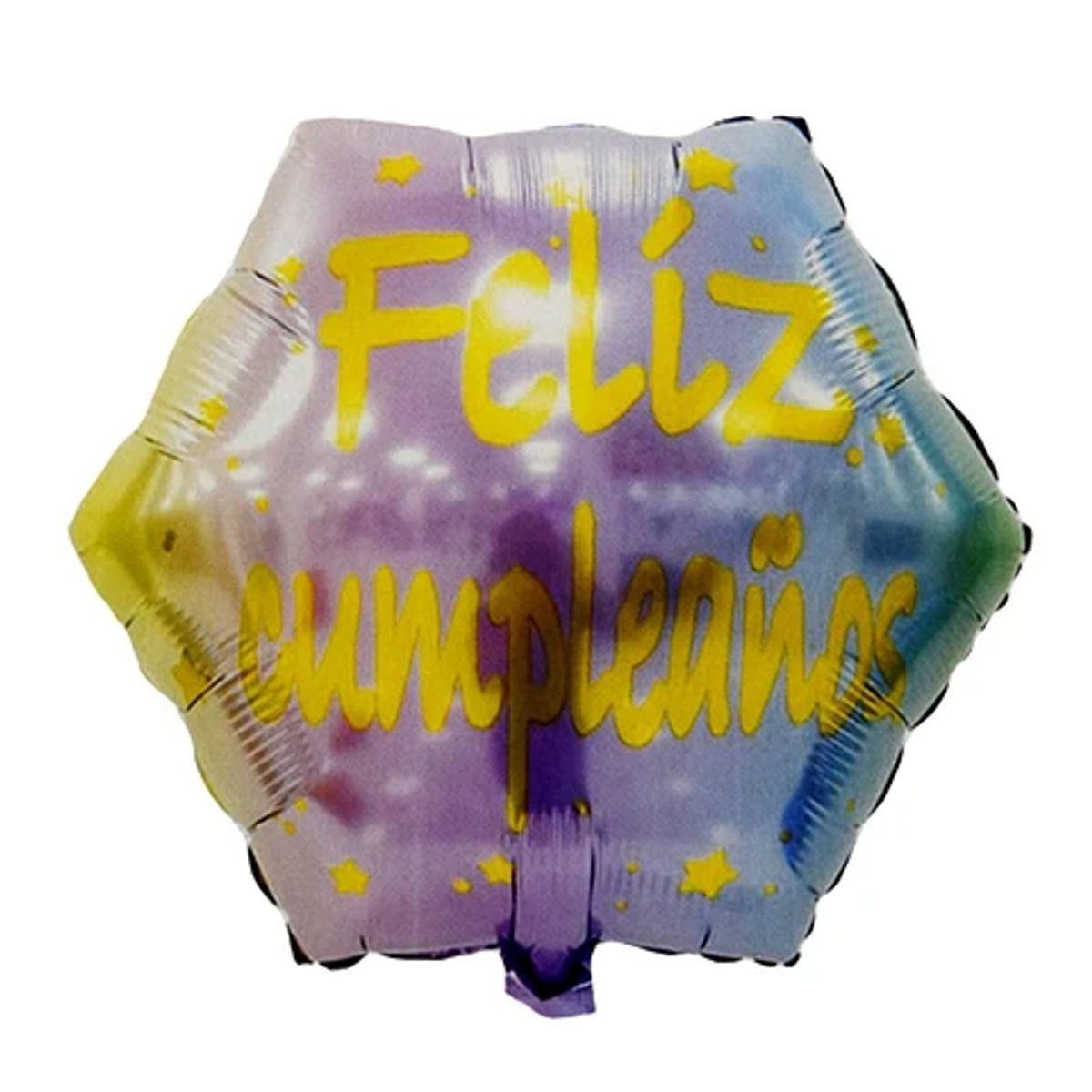 GENERICO - Globo metalico feliz cumpleaños amarillolila 45cm