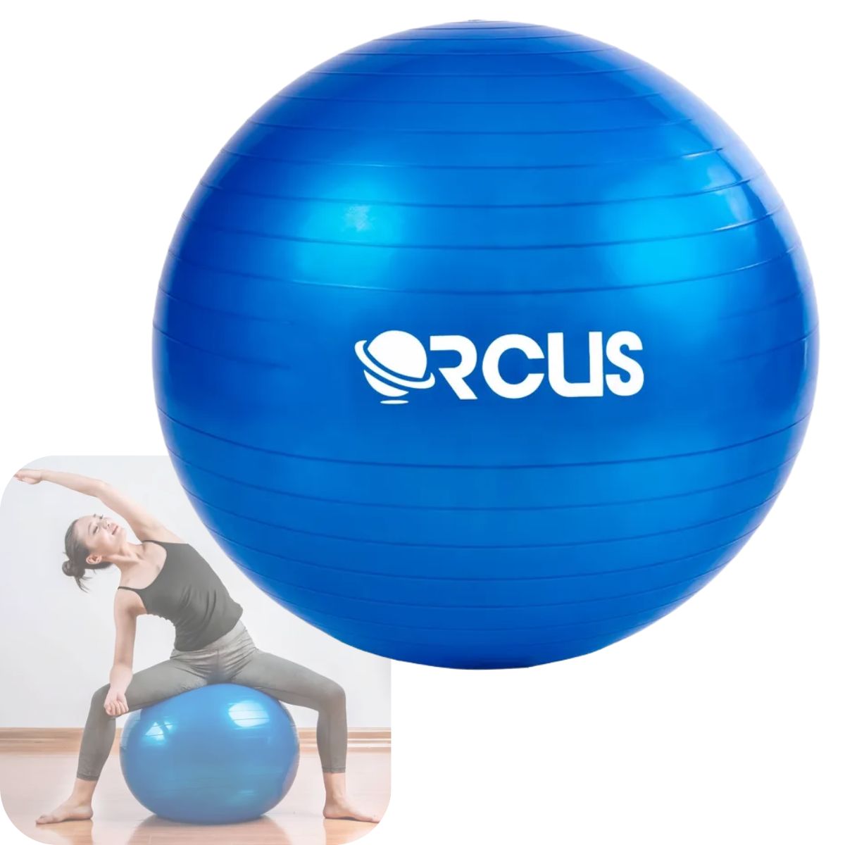 GENERICO - Pelota Yoga Pilates Gym Ball 125kg Antideslizante + Inflador