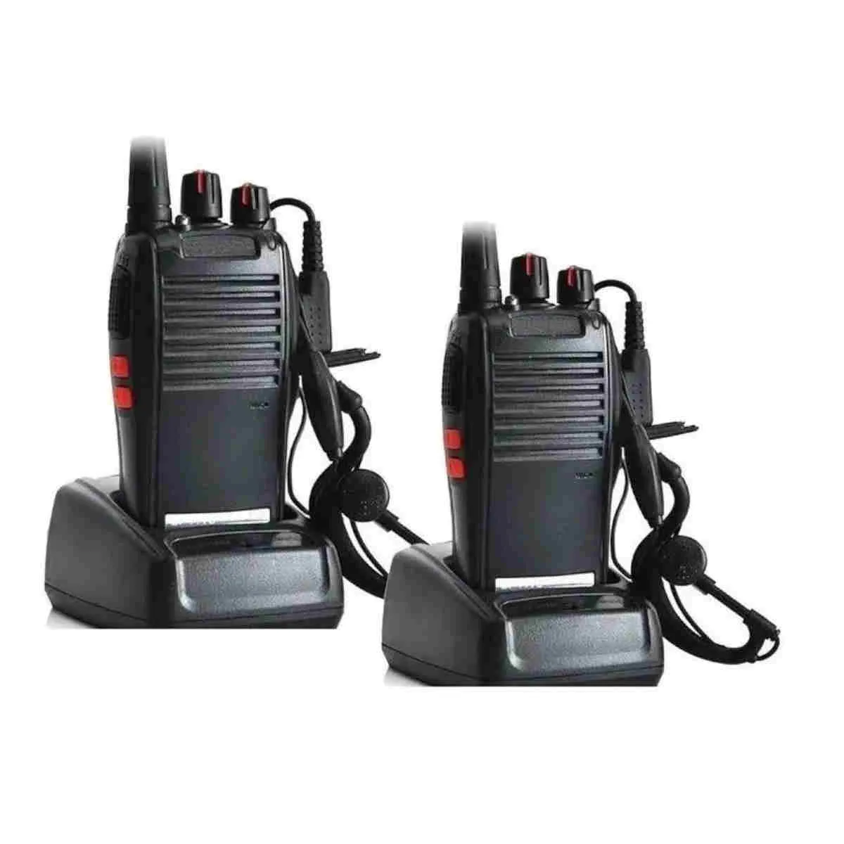GENERICO - Kit 2 Radio Transmisor Walkie Baofeng 777s + 2 Manos Libres Color Negro- BELUG
