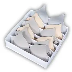GENERICO - Organizador Blanco Closet Ropa Interior 6 Brasier 32x32x10cm