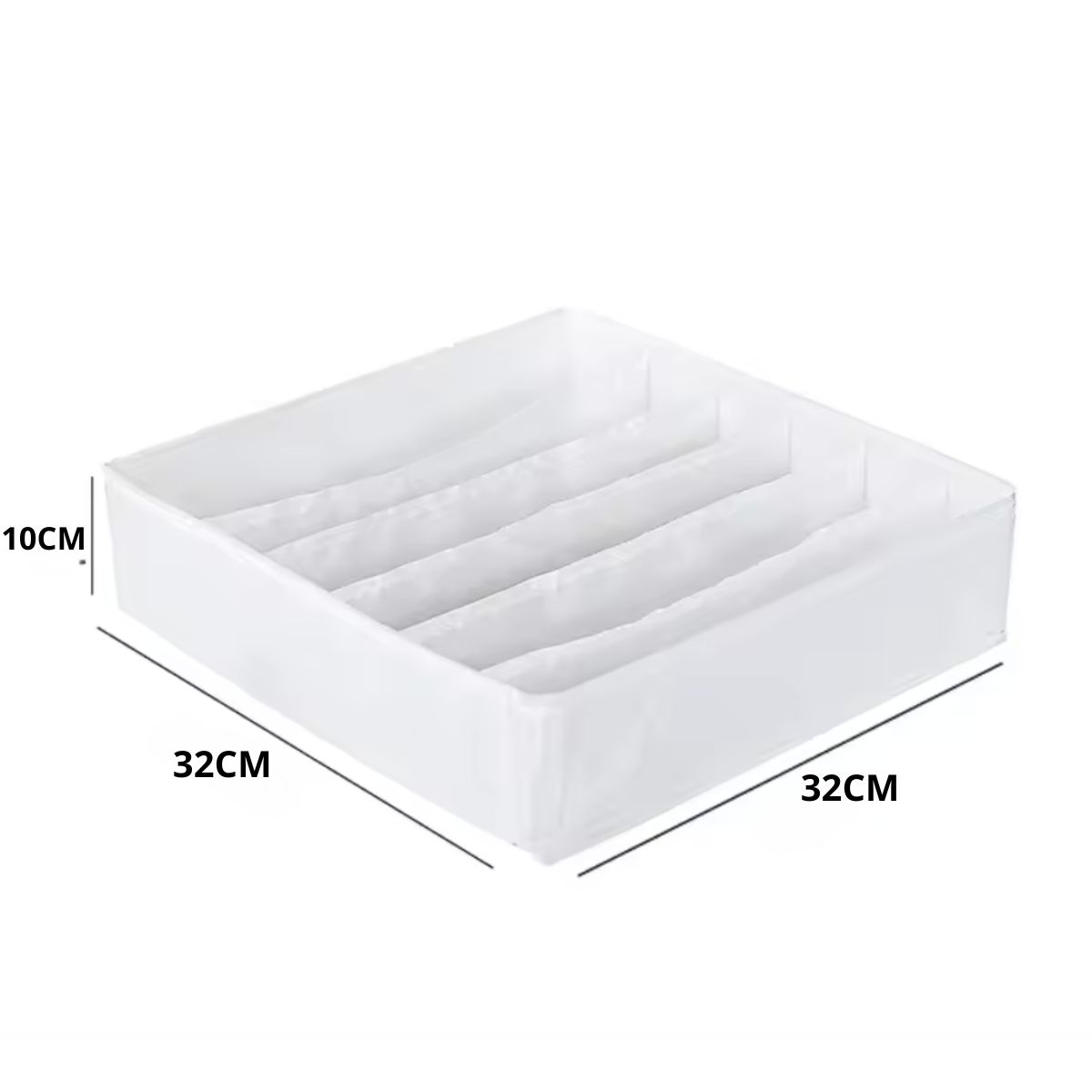 GENERICO Organizador Blanco Closet Ropa Interior 6 Brasier 32x32x10cm ...