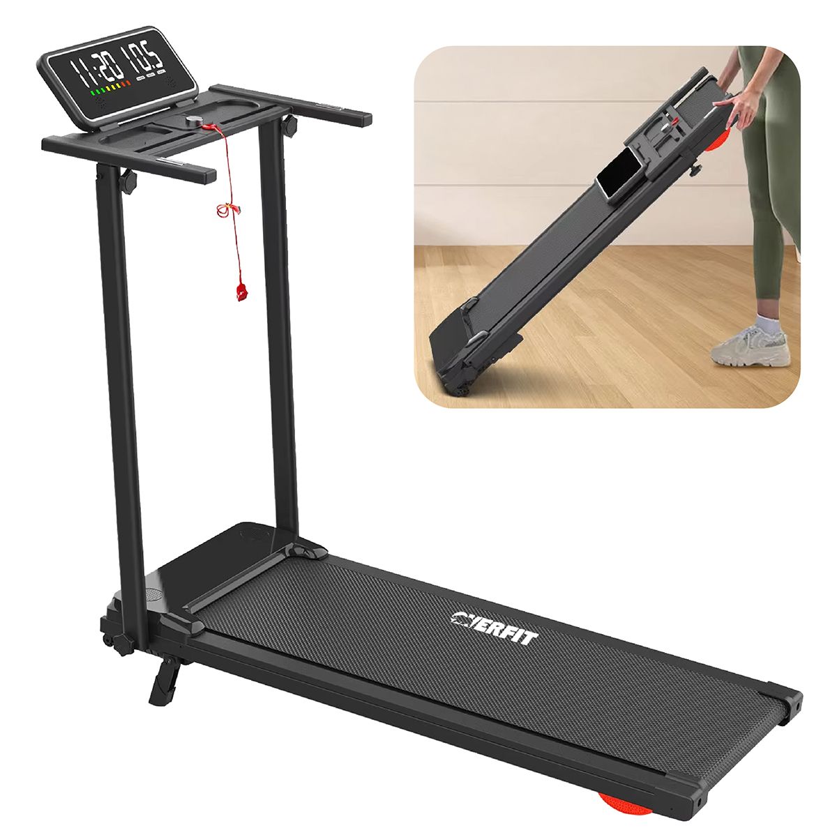 OVERFIT - Trotadora 2 Hp Overfit Caminadora Electrica Plegable 12 Km/h